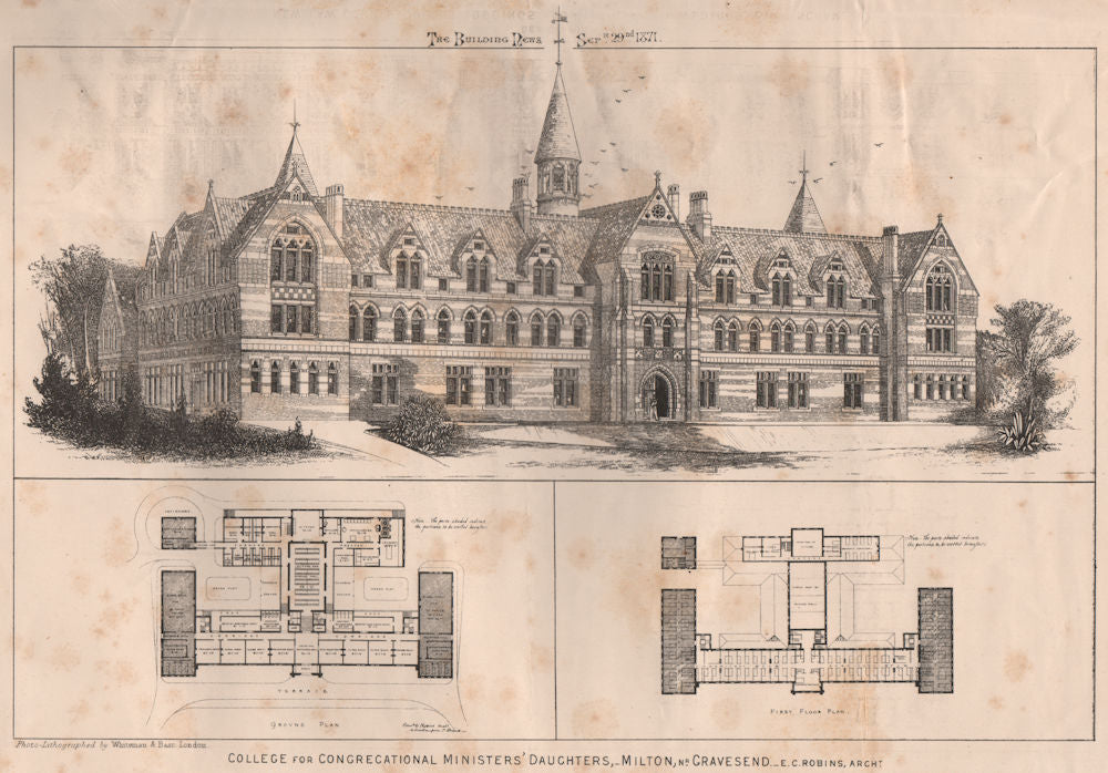 Congregational Ministers' Daughters College, Milton, Gravesend; EC Robins 1871